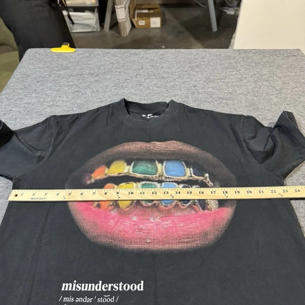 W.A.A.M Misunderstood Grillz Boxy Tshirt Mens M Streetwear Grunge Designer City